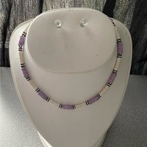 Vintage White & Purple Necklace